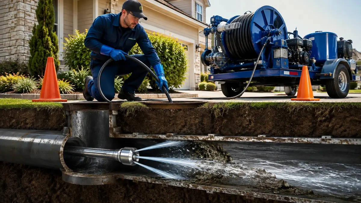 Main Sewer Line Hydro Jet Cleaning in Bonsall