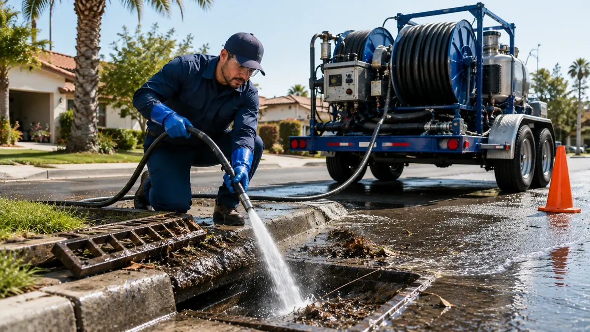 Storm Drain Hydro Jet Cleaning in Bonsall