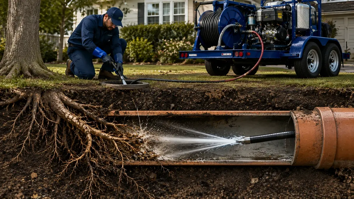 Tree Root Removal with Hydro Jetting in Bonsall